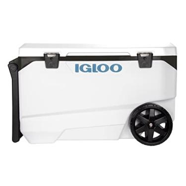 Imagem de Igloo Cooler Marine Ultra 90 QT, caixa térmica térmica com rodas macias, refrigerador r...
