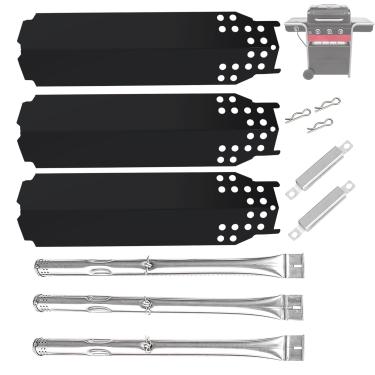 Imagem de Peças de grelha para Charbroil Gas2coal 463370519 463370518 463340516 463370516 466370516 para peças de grelha Charbroil, placa de calor G553-0002-W1A Queimador G421-0500-W1A 1 para Charbro. il Peças