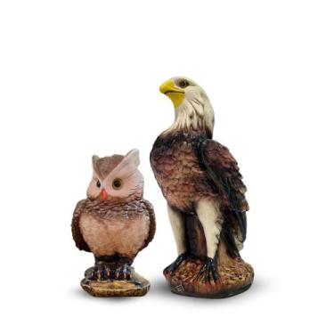 Imagem de Águia Gavião Carijó e Coruja Espantalho Espanta Pombo e Maritaca Gesso