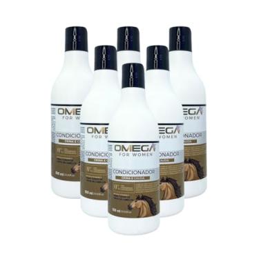 Imagem de Condicionador Crina e Cauda 500ml Omega Hair Fardo 6 Unidades