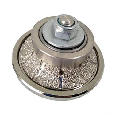 Imagem de HUAYIZHIYUAN 3/8 "B10 Edges Demi Half Bullnose Vacuum Brazed Diamond Hand Profiler Router Bit Profile Wheel Com Rosca 5/8-11 Para Granito Concreto Mármore Bancada