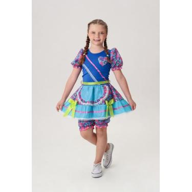 Imagem de Vestido Junino Caipira Fantasia Infantil Caipirinha Festa Junina São J
