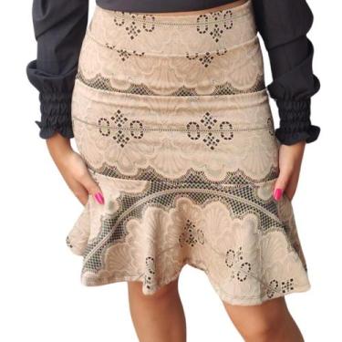 Imagem de Saia modela Midi Babado Lindo Evangelico Oferta - Universo do Closet, 