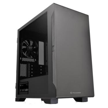 Imagem de Gabinete Thermaltake S100 TG Glass Black MicroATX Vidro Temperado USB C/1 Fan Preto