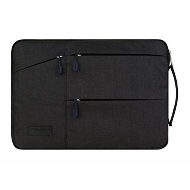 Imagem de Capa de lona para tablet Samsung Galaxy Tab S9 Fe 11,9 polegadas, Galaxy Tab A9+ S9 S8 S7 A8 S6 Lite, iPad 10.2 10.9, iPad Air de 11 polegadas, iPad Pro, Fire HD 10, Surface Go 10.5 (preto)