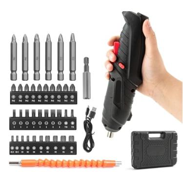 Imagem de Parafusadeira furadeira chave de fenda eletrica de 3.6v furadeira/parafudadeira 3.6V kit parafusadeira com 47pcs conjunto com 47 pcs com furadeira e chave de fenda eletrica
