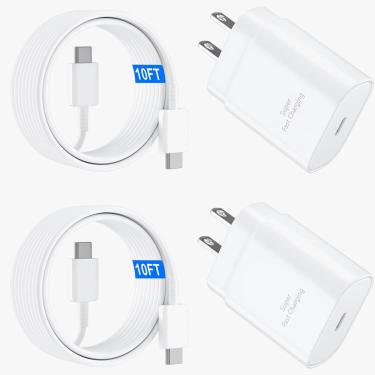 Imagem de Carregador Samsung Fast Charger Type C 25W com cabo de 10 pés preto