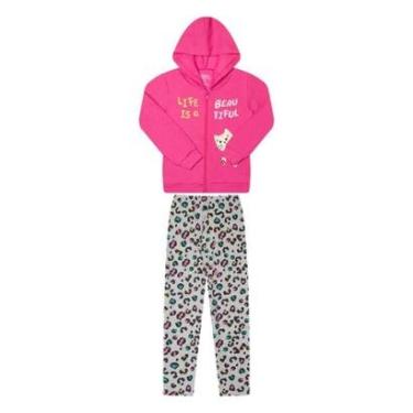 Imagem de Conjunto Bicho Bagunca Moletom Ziper Com Estampa De Onca-Feminino