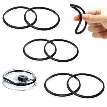 Imagem de Juntas de vedação de tampa de substituição de 590 ml adequadas para canecas de copo isoladas de aço inoxidável Yeti, anel de tampa de copo de borracha compatível com Yeti Rambler 6 peças (6)