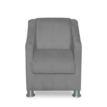 Imagem de Mini Poltrona Cadeira Infantil Tilla De Criança Suede Cinza Claro