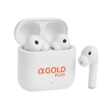 Imagem de Α'GOLD Plus FN-BA5, Fone de Ouvido Bluetooth 5.4 Sem Fio,Proteção IPX4, Branco com Redução de ruído