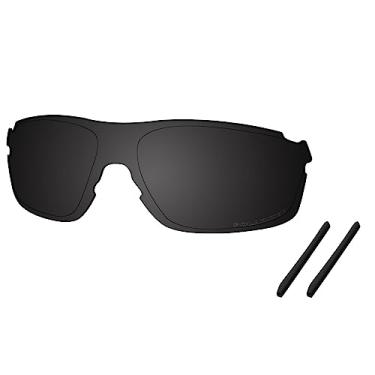 Imagem de Lentes de reposição e meias de reposição premium da Saucer para óculos de sol Oakley EVZero Pitch OO9383, High Defense - Carbon Black Polarized, One Size