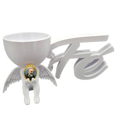 Imagem de Vasinho Imagem Padre Pio Decoraçao Fe Relicario Foto - Point da Fe
