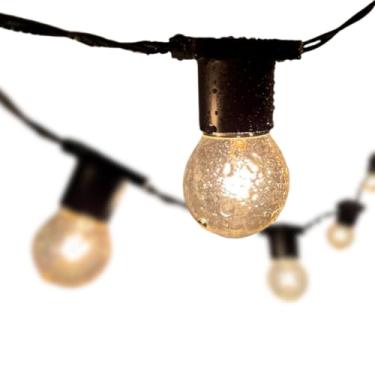 Imagem de Varal de Luzes 40m Externo Com Lâmpadas 220v Amarelas Pode Chuva