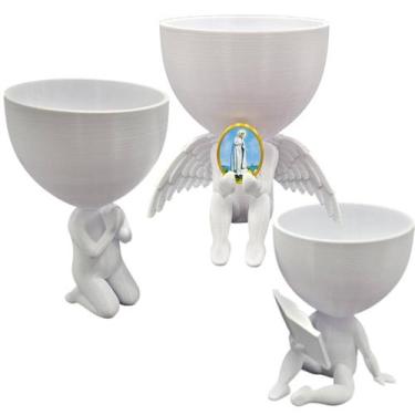 Imagem de Kit 3  Vasos Plantas Nossa Senhora d Fatima Capelinha Oração - Point d