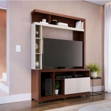 Imagem de Home Estante para TV até 50 2 Portas MDP/MDF 190cm Nichos Laterais Bro