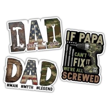 Imagem de HOSALA (7,6 cm - 3 peças) Pacote de adesivos de pai faz-tudo, adesivo fixador de todas as coisas, mecânico, eletricista, encanador, carpinteiro, presente para o dia dos pais, decoração para laptop