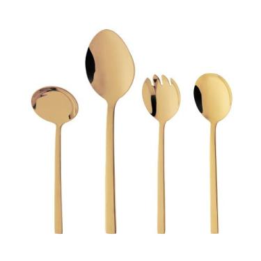 Imagem de Conjunto 4 Peças para Servir Berna Dourado  Wolff