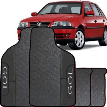 Imagem de Lindo jogo tapete 4 peças carro automotivo  na cor preto volkswagen go