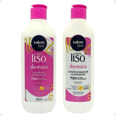 Imagem de Kit Salon Line Meu Liso Demais: Shampoo 300ml e Condicionador 200ml Alinhador