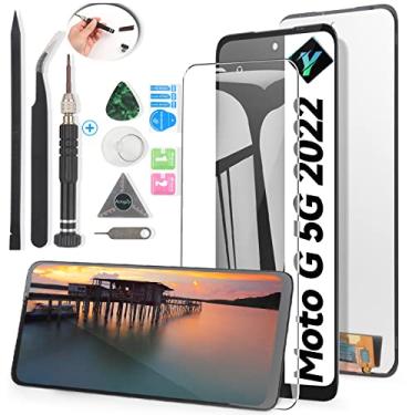 Imagem de YWLRONG para Motorola Moto G 5G 2022 Tela de Substituição Touch Lcd Display Digitalizador Assembly para Motorola G 5G Xt2213-3 Xt2213Dl Xt2213 com Kit (Preto)
