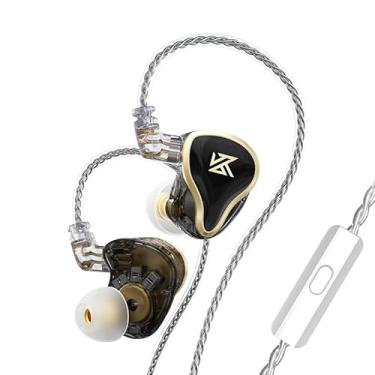 Imagem de Linsoul Monitor intra-auricular KZ ZAS 7BA+1DD, fones de ouvido de graves HiFi, fones de ouvido para jogos, fones de ouvido IEM híbridos com cabo embutido de 2 pinos para músicos audiófilos (com
