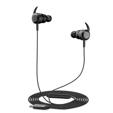 Imagem de targeal Fones de ouvido USB C com fio para jogos – Fone de ouvido intra-auricular com som surround 7.1 – Microfone destacável – Controle de volume e mudo integrado – Fones de ouvido para jogos móveis