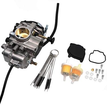 Imagem de Carburador KIPA para rastreador de urso Yamaha 250 YFM250 Rastreador de urso YFM 250 YFM250B YFM250X YFM250XH 1999-2004 ATV com kit de ferramentas de limpeza de jato de carbono e filtros de combustível