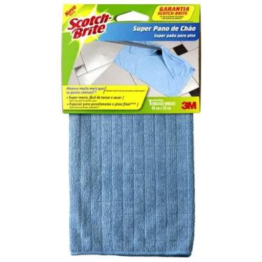 Imagem de Super Pano de Chão Azul com 1 Peça Scotch Brite - HB004262091 - 3M