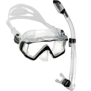 Imagem de Kit de Mergulho Máscara+Respirador Cressi Pano 3 + Supernova Dry, Tran