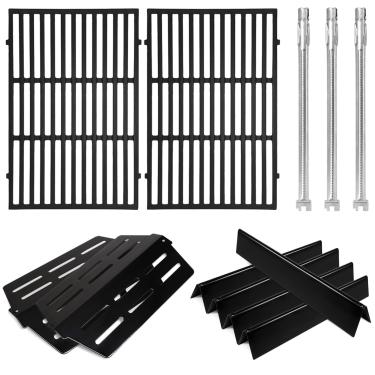 Imagem de Peças de reposição para churrasqueira Weber Genesis série 300 com controle frontal E310, E320, E330, S310, S320, S330, EP310, EP320, EP330, 7620 Sabor Bar 62752 Queimador 7524, 7622 Heat Prato