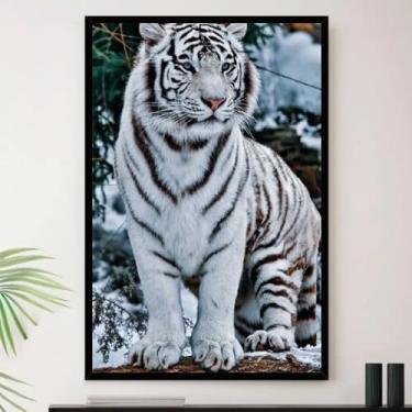 Imagem de Genérico, Quadro Tigre Branco Bengala Escritorio Decorativo A3 35x45cm