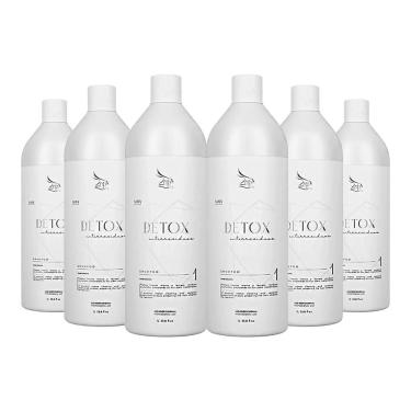 Imagem de Kit 6 Shampoo Anti-resíduos Detox Zap Limpeza Profunda 1 Litro