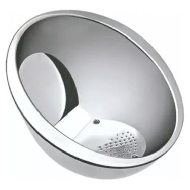 Imagem de Escorredor Arroz Salada Frutas Legumes Massa Redondo Aço Inox Macarrão 26cm