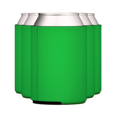 Imagem de TahoeBay — Mangas frias para latas em branco (pacote com 5) lisas e macias para refrigerante, cerveja, garrafas de água, projetos de vinil de alta definição, lembrancinhas de casamento e presentes (Kelly Green)