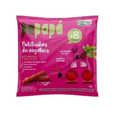 Imagem de Palitinhos de Vegetais Beterraba e Grão-de-Bico Papapá 20g
