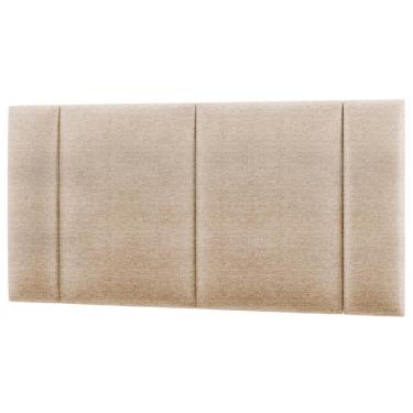 Imagem de Cabeceira Modulada Casal 140 Cm Com Led Linho Bege Milani Store Bege