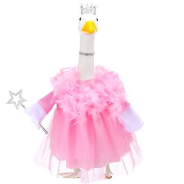 Imagem de Outus Roupas de princesa ganso saia de princesa para varanda ganso 58 cm de férias gramado pano de gansos engraçados para festas de aniversário temáticas de princesa primavera chá de bebê quintal