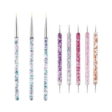 Imagem de Conjunto De Pincéis Para Arte Em Unhas, 5/20 Peças, Caneta Pontilhador