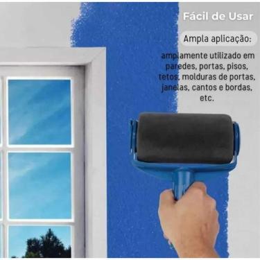 Imagem de Rolo De Pintura Com Reservatório Casa Parede Sem Sujeira - Pen tech