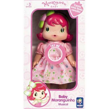 Imagem de Boneca Baby Moranguinho Que Canta 30 Cm Mimo - 4009