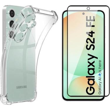 Imagem de Kit Capa Capinha Para Galaxy S24 Fe Case Air Anti Impacto Transparente