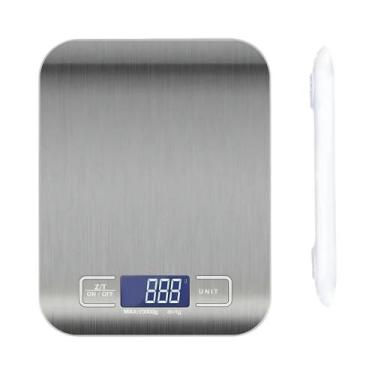 Imagem de Balança Digital De Cozinha Em Aço Inoxidável 5kg 10kg Para Alimentos J