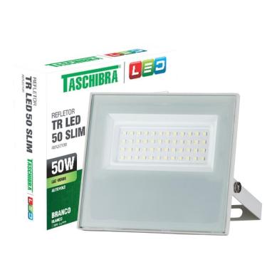 Imagem de Refletor Taschibra Led Tr Slim 50W Verde Branco Bivolt