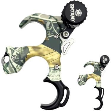 Imagem de sntxmy Liberação de arco para arco composto, auxiliares de liberação de tiro com arco, liberação de gatilho de arco composto, liberação de polegar de botão. (liberação de arco de 3 ou 4 dedos