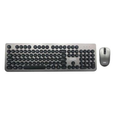 Imagem de Kit Teclado E Mouse Oex Tm410 Pop Sem Fio 1600 Dpi Cinza