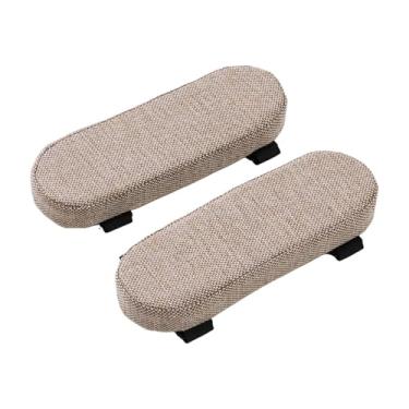 Imagem de Esquirla Almofada para apoio de braço de cadeira de escritório, almofada para apoio de braço de cadeira gamer, capa removível e lavável, acolchoamento para de, Cáqui