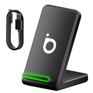 Imagem de Basike Carregador Sem Fio, 15W Estação de Carregamento Rápido, Compatível iPhone16,15,14,13,12,11 (Pro, Pro Max)/XS/XR/XS/X/8(Plus) (Preto)