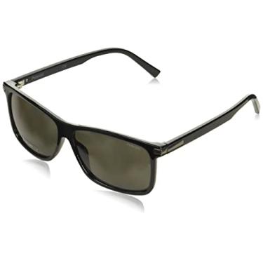 Imagem de Polaroid Sunglasses Óculos de sol masculinos retangulares PLD 2075/S/X, Preto/cinza polarizado, 59mm, 13mm
