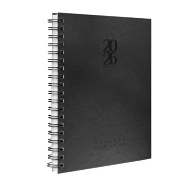 Imagem de Agenda 2026 Planner Semanal Solid Colors Preto Verniz